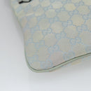 GUCCI GG Canvas Shoulder Bag Light Blue Gold 257246 Auth ki5234-16