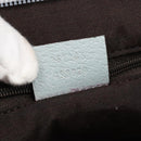 GUCCI GG Canvas Shoulder Bag Light Blue Gold 257246 Auth ki5234-12