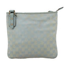 GUCCI GG Canvas Shoulder Bag Light Blue Gold 257246 Auth ki5234-13