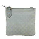 GUCCI GG Canvas Shoulder Bag Light Blue Gold 257246 Auth ki5234-2