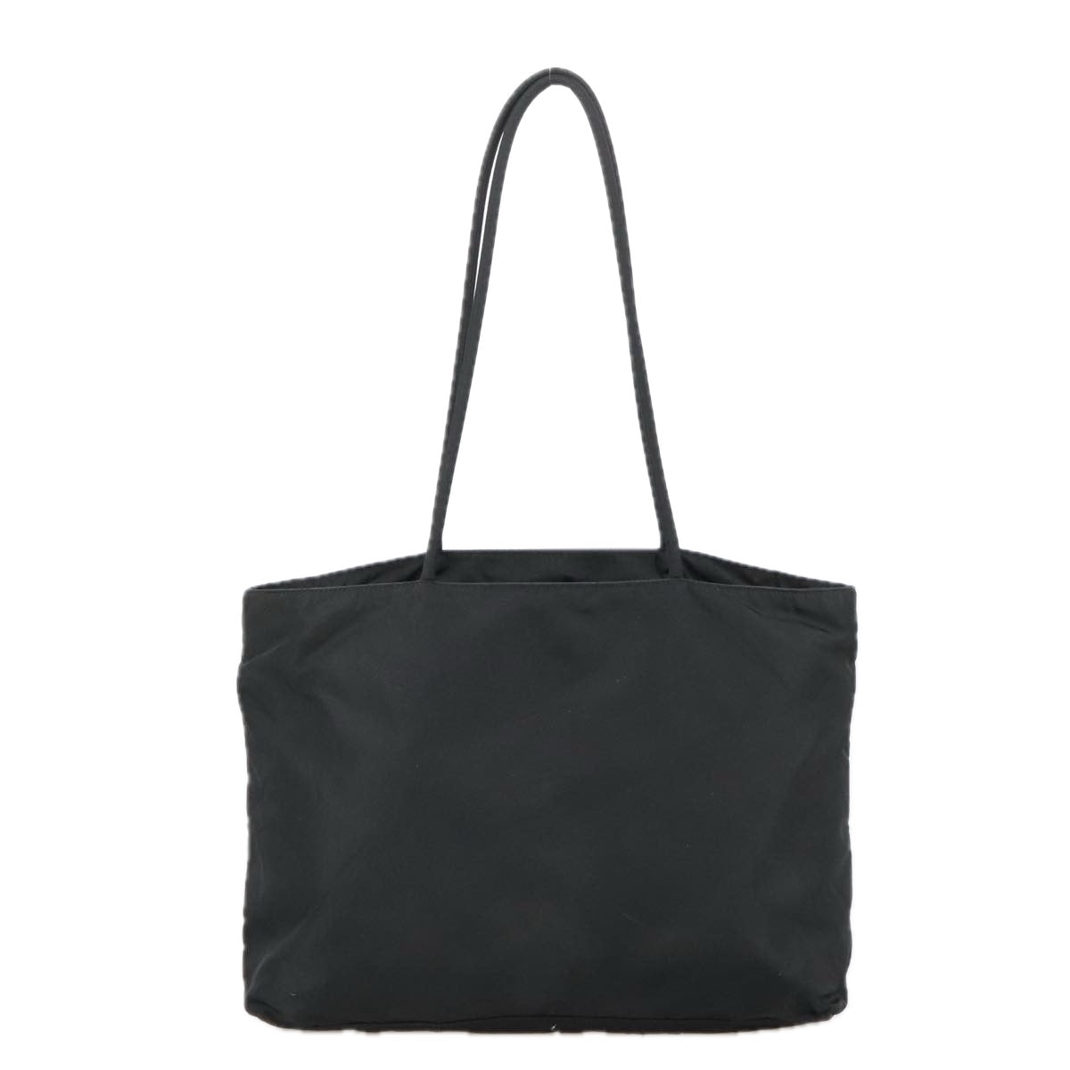 PRADA Tote Bag Nylon Black Silver Auth ki5249 - 0