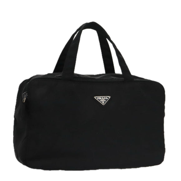 PRADA Hand Bag Nylon Black Auth ki5250