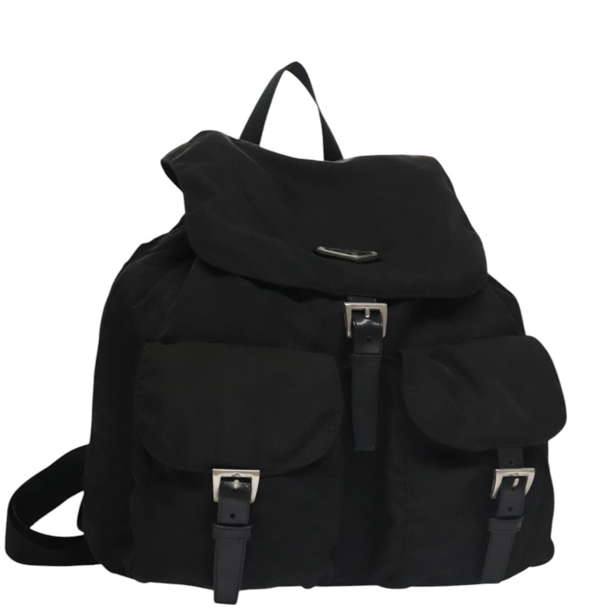 PRADA Backpack Nylon Black Auth ki5266