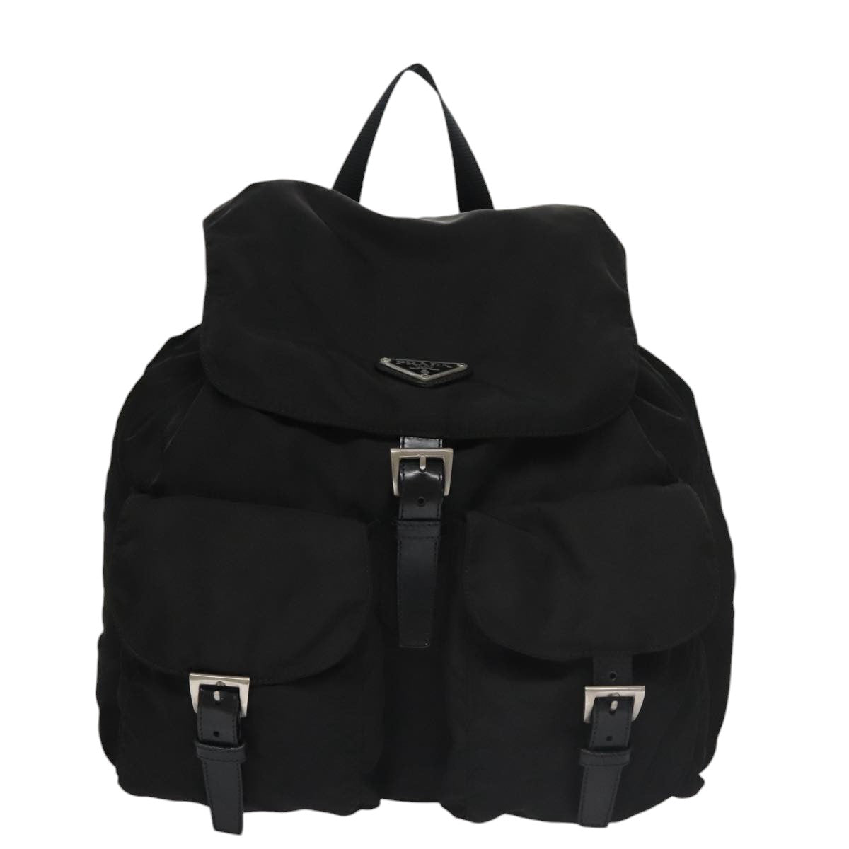 PRADA Backpack Nylon Black Auth ki5266