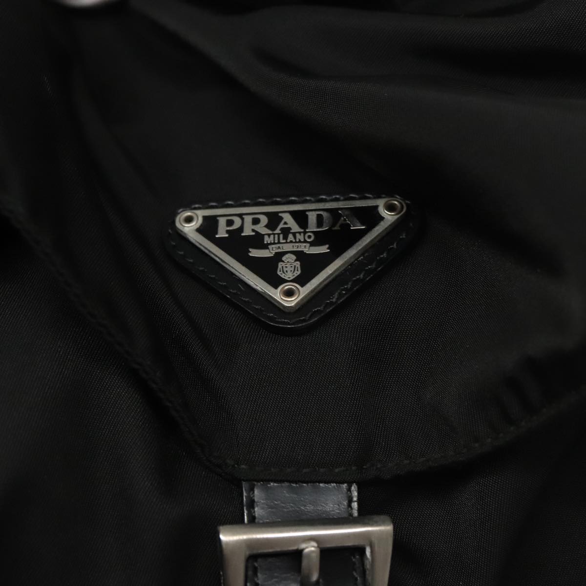 PRADA Backpack Nylon Black Auth ki5266