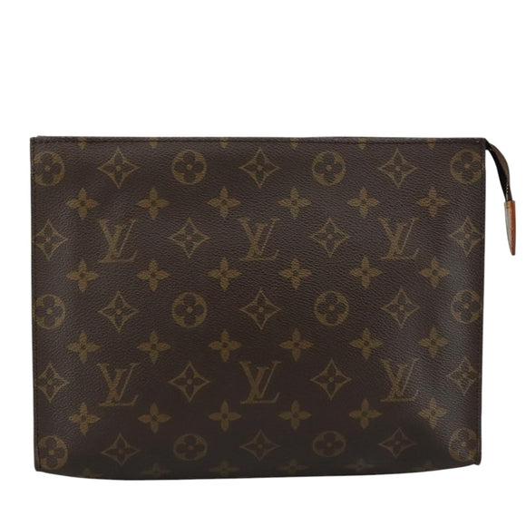 LOUIS VUITTON Monogram Poche Toilette 26 Pouch M47542 LV Auth ki5271