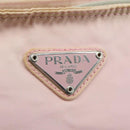 PRADA Shoulder Bag Nylon Pink Silver Auth ki5274-14