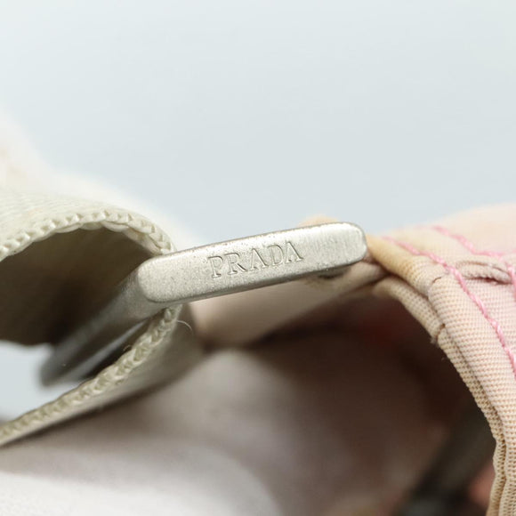 PRADA Shoulder Bag Nylon Pink Silver Auth ki5274