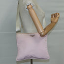 PRADA Shoulder Bag Nylon Pink Silver Auth ki5274-22