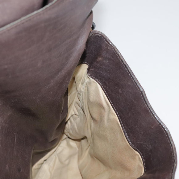 BOTTEGA VENETA INTRECCIATO Shoulder Bag Leather Brown Auth ki5284