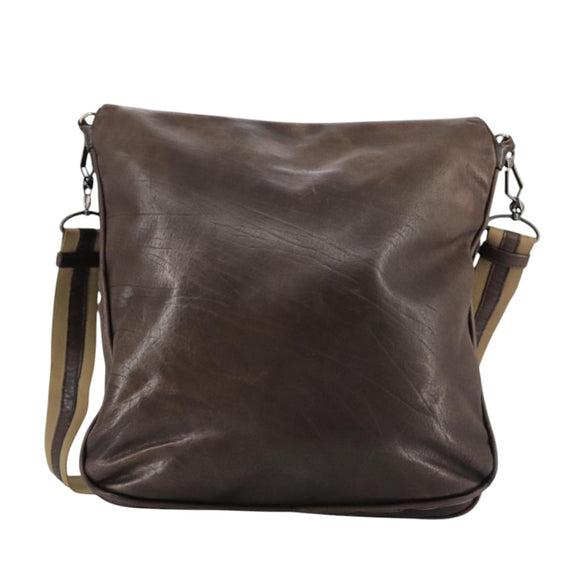 BOTTEGA VENETA INTRECCIATO Shoulder Bag Leather Brown Auth ki5284