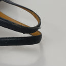 Salvatore Ferragamo Gancini Tote Bag Leather Navy Gold Auth ki5298-7