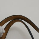 Salvatore Ferragamo Gancini Tote Bag Leather Navy Gold Auth ki5298-8