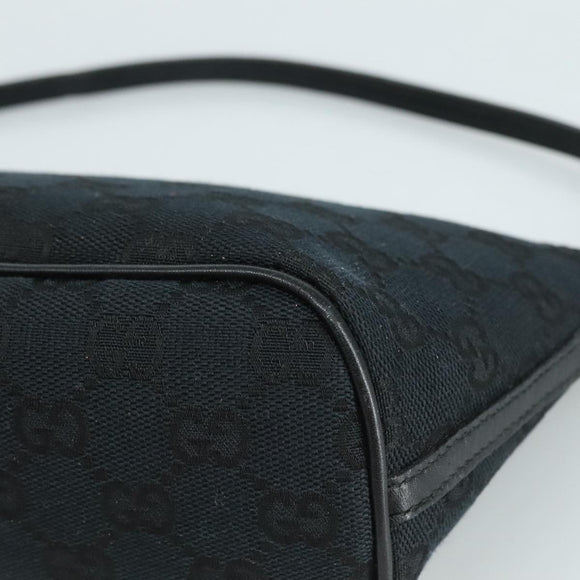 GUCCI GG Canvas Pouch Black 039 1103 Auth ki5319