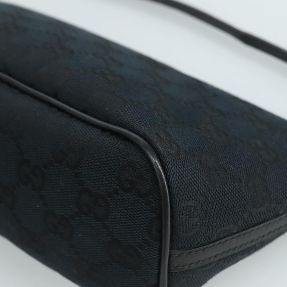 GUCCI GG Canvas Pouch Black 039 1103 Auth ki5319