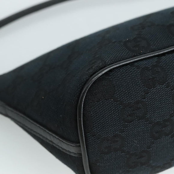 GUCCI GG Canvas Pouch Black 039 1103 Auth ki5319