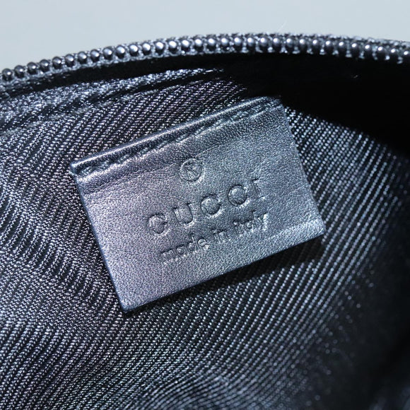 GUCCI GG Canvas Pouch Black 039 1103 Auth ki5319