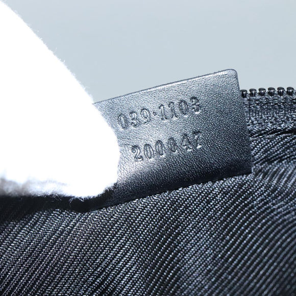 GUCCI GG Canvas Pouch Black 039 1103 Auth ki5319