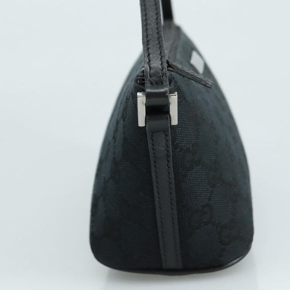 GUCCI GG Canvas Pouch Black 039 1103 Auth ki5319