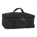 HERMES Vanity Her Line Cosmetic Pouch Canvas Gray Auth ki5324-1