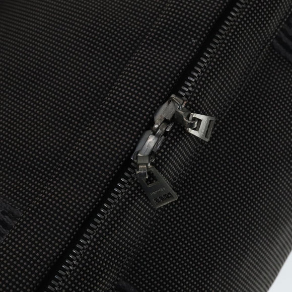 HERMES Vanity Her Line Cosmetic Pouch Canvas Gray Auth ki5324