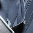 HERMES Vanity Her Line Cosmetic Pouch Canvas Gray Auth ki5324-17