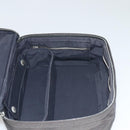 HERMES Vanity Her Line Cosmetic Pouch Canvas Gray Auth ki5324-19