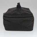 HERMES Vanity Her Line Cosmetic Pouch Canvas Gray Auth ki5324-4