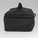 HERMES Vanity Her Line Cosmetic Pouch Canvas Gray Auth ki5324-5