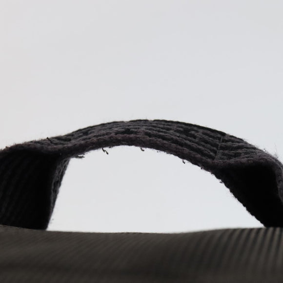 HERMES Vanity Her Line Cosmetic Pouch Canvas Gray Auth ki5324