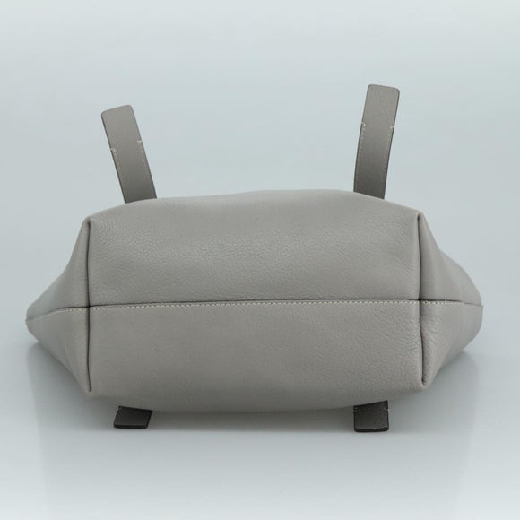 Chloe Darryl Tote Bag Leather Gray Gold Auth ki5336V