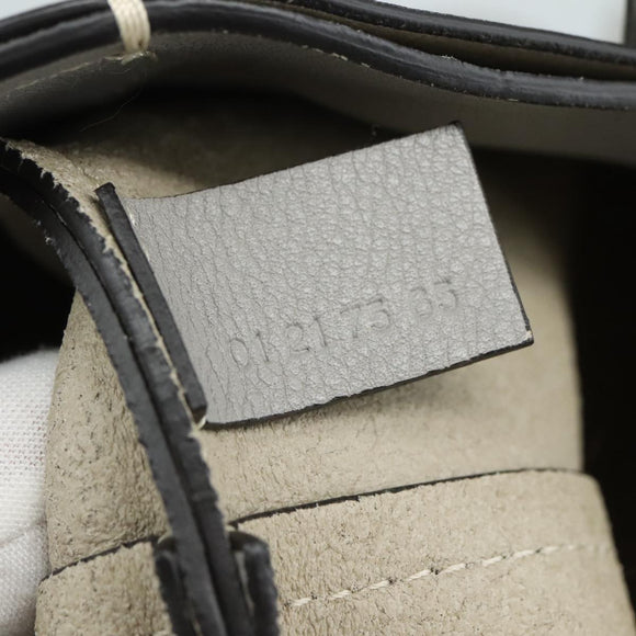 Chloe Darryl Tote Bag Leather Gray Gold Auth ki5336V