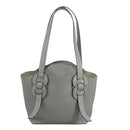 Chloe Darryl Tote Bag Leather Gray Gold Auth ki5336V-14