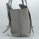 Chloe Darryl Tote Bag Leather Gray Gold Auth ki5336V-3