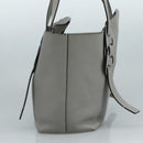 Chloe Darryl Tote Bag Leather Gray Gold Auth ki5336V-4