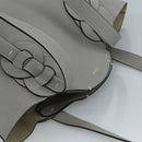 Chloe Darryl Tote Bag Leather Gray Gold Auth ki5336V-6