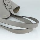 Chloe Darryl Tote Bag Leather Gray Gold Auth ki5336V-7