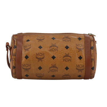 MCM Vicetos Logogram Shoulder Bag PVC Leather Brown Auth ki5337 - 0