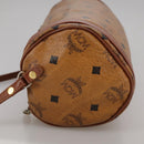 MCM Vicetos Logogram Shoulder Bag PVC Leather Brown Auth ki5337-3