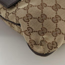 GUCCI GG Canvas Web Sherry Line Shoulder Bag Beige Red Green 169937 Auth ki5345-14