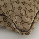 GUCCI GG Canvas Web Sherry Line Shoulder Bag Beige Red Green 169937 Auth ki5345-12