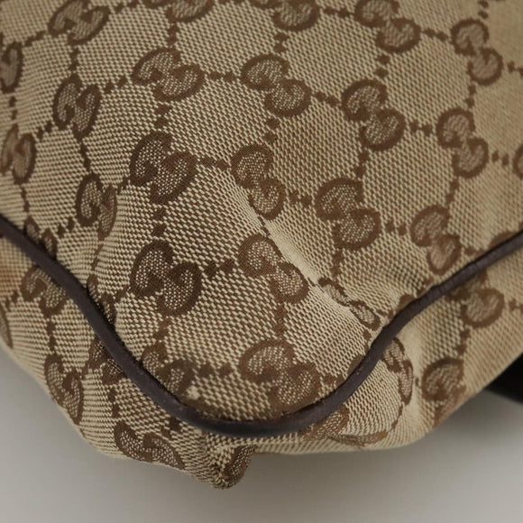 GUCCI GG Canvas Web Sherry Line Shoulder Bag Beige Red Green 169937 Auth ki5345