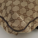 GUCCI GG Canvas Web Sherry Line Shoulder Bag Beige Red Green 169937 Auth ki5345-17