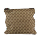 GUCCI GG Canvas Web Sherry Line Shoulder Bag Beige Red Green 169937 Auth ki5345-2