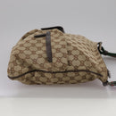 GUCCI GG Canvas Web Sherry Line Shoulder Bag Beige Red Green 169937 Auth ki5345-4