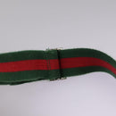 GUCCI GG Canvas Web Sherry Line Shoulder Bag Beige Red Green 169937 Auth ki5345-8