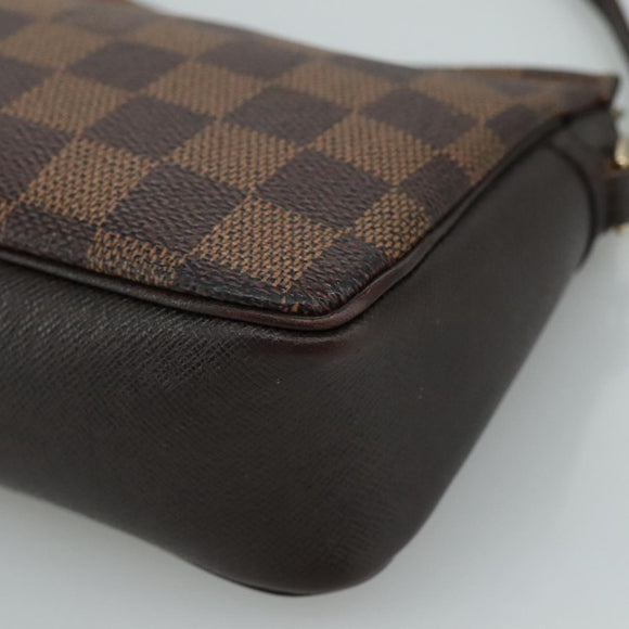 LOUIS VUITTON Damier Ebene Trousse Makeup Pouch N51982 LV Auth ki5364