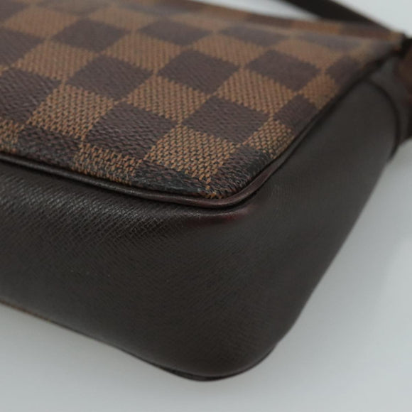 LOUIS VUITTON Damier Ebene Trousse Makeup Pouch N51982 LV Auth ki5364