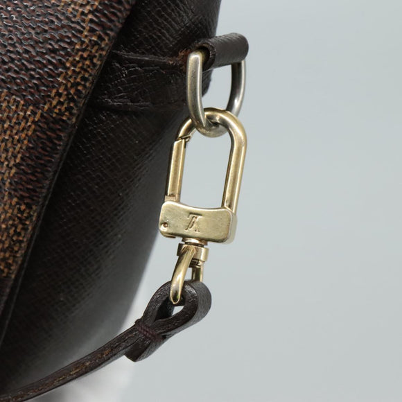 LOUIS VUITTON Damier Ebene Trousse Makeup Pouch N51982 LV Auth ki5364A