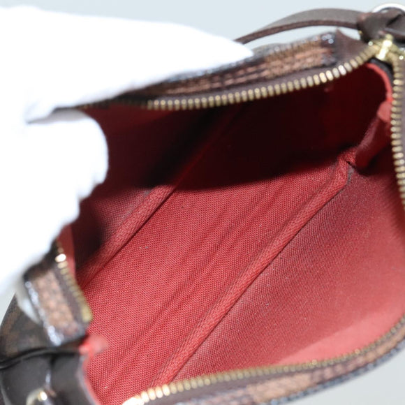 LOUIS VUITTON Damier Ebene Trousse Makeup Pouch N51982 LV Auth ki5364